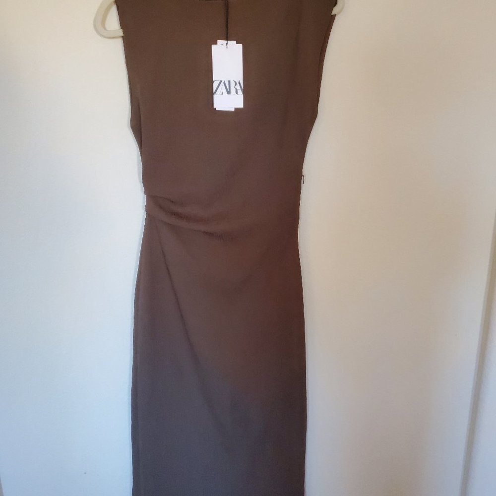 Zara draped midi dress New w/ tag